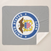 Couverture Sherpa Marine américaine | Officier Crest (Devant (Horizontal))