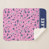 Couverture Sherpa Marine de rose de vitesse de hockey sur glace (Devant (Horizontal))