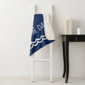 Couverture Sherpa Marine Mer Bleue le jour Vagues Nautique (En situation)