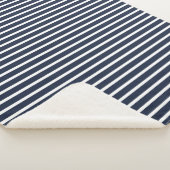 Couverture Sherpa Marine nautique et rayures blanches (3/4)