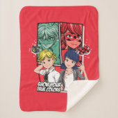 Couverture Sherpa Marinette comique miqueuse & Adrien Véritables Cou (Devant)