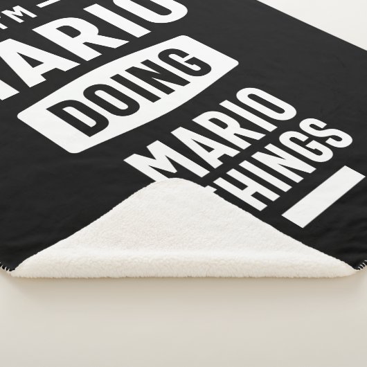 Couverture Sherpa Mario Nom personnalisé Cadeau Anniversaire (3/4)