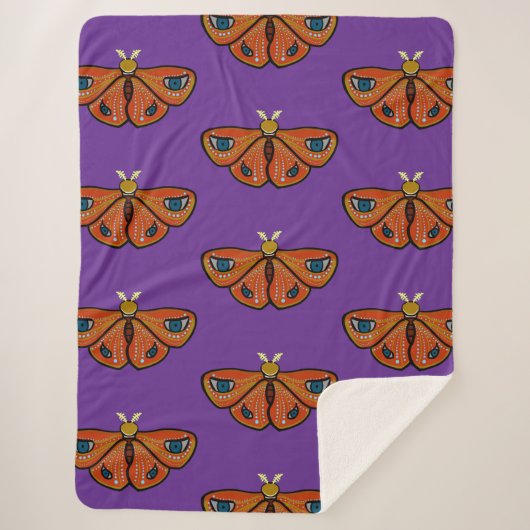 Couverture Sherpa Mariposa Mística con Ojos (Devant)