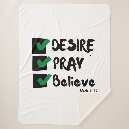 Couverture Sherpa Mark 11:24 KJV Bible Ecriture (Devant)