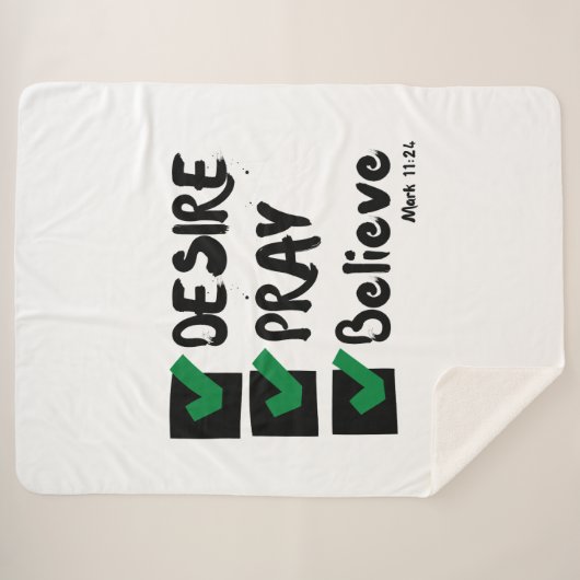 Couverture Sherpa Mark 11:24 KJV Bible Ecriture (Devant (Horizontal))