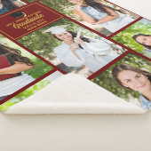 Couverture Sherpa Maroon Gold Graduate Photo Collage Graduation (3/4)