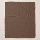 Couverture Sherpa Marron Chocolat Moderne Uni Couleur Unie (Devant)