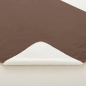 Couverture Sherpa Marron Chocolat Moderne Uni Couleur Unie (3/4)