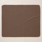 Couverture Sherpa Marron Chocolat Moderne Uni Couleur Unie (Devant (Horizontal))