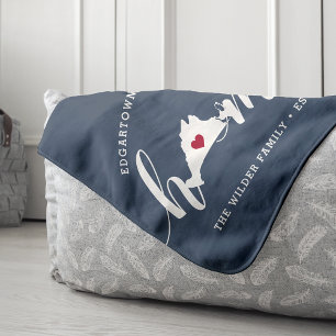 Couverture Sherpa Martha's Vineyard Home Ville Personnalisée