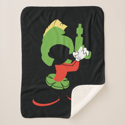 Couverture Sherpa MARVIN MARTIAN™ Silhouette avec Raygun (Devant)