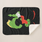 Couverture Sherpa MARVIN MARTIAN™ Silhouette avec Raygun (Devant (Horizontal))