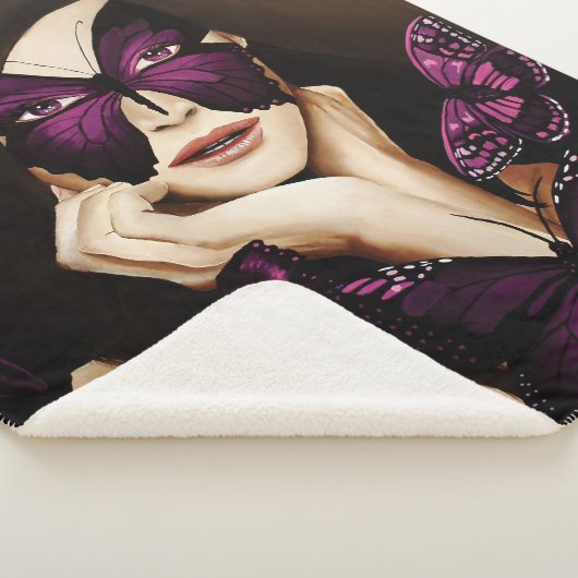 Couverture Sherpa Mascarade de papillon pourpre (3/4)