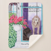 Couverture Sherpa Mason et Megan avec une citation Sherpa Blanket (Devant)