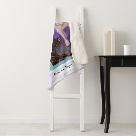 Couverture Sherpa Mason et Megan avec une citation Sherpa Blanket (En situation)