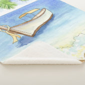 Couverture Sherpa Matin à Bali Aquarelle (3/4)