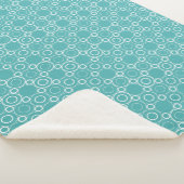 Couverture Sherpa Matrice circulaire Turquoise blanc (3/4)