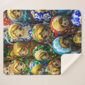 Couverture Sherpa Matryoshka Poupées Souvenir Kiosque Voyage Photo (Devant (Horizontal))