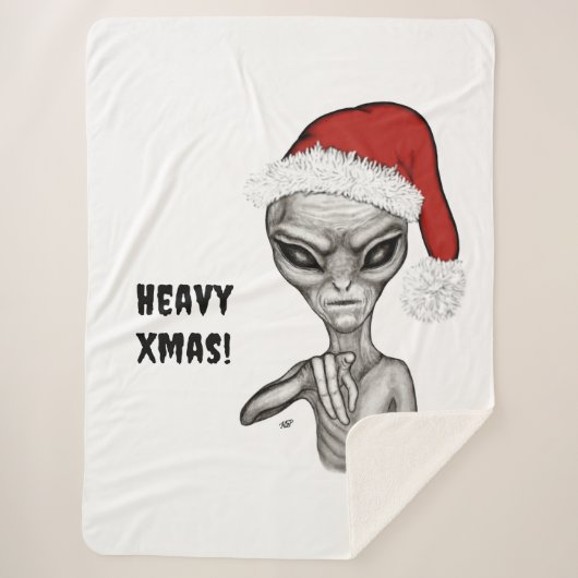 Couverture Sherpa Mauvais Alien, Lourds Noël ! (Devant)