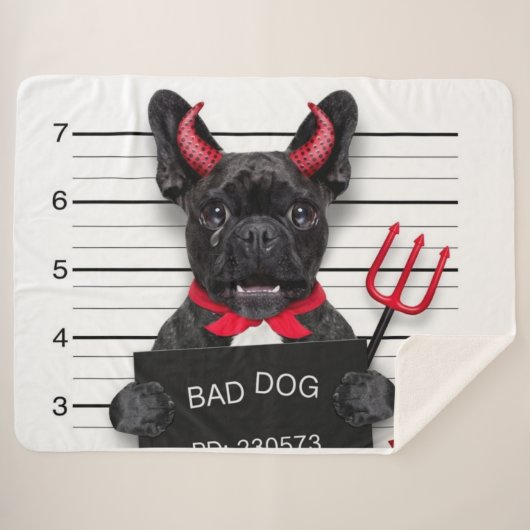 COUVERTURE SHERPA MAUVAIS CHIEN (Devant (Horizontal))