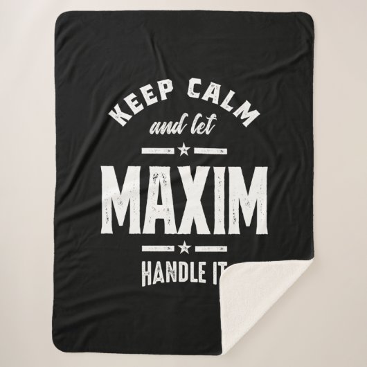 Couverture Sherpa Maxim Nom personnalisé Anniversaire (Devant)