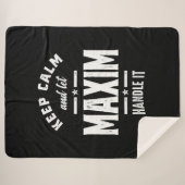 Couverture Sherpa Maxim Nom personnalisé Anniversaire (Devant (Horizontal))