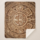 Couverture Sherpa Maya Tribal Pagan : Texture ornementale (Devant)