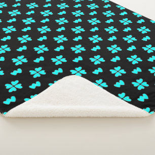 Couverture Sherpa Mazipoodles Coeurs Bleus
