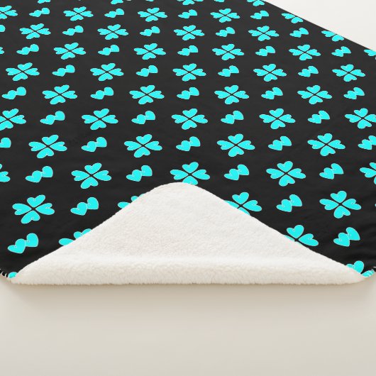 Couverture Sherpa Mazipoodles Coeurs Bleus (3/4)