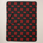 Couverture Sherpa Mazipoodles Coeurs rouges (Devant)