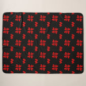Couverture Sherpa Mazipoodles Coeurs rouges (Devant (Horizontal))