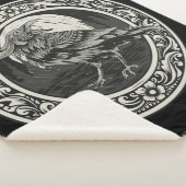 Couverture Sherpa Médaille d'oiseaux noirs Raven Norse Logo Art (3/4)