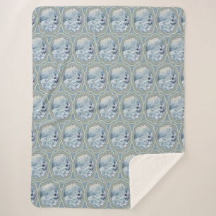 Couverture Sherpa Médaillon bleu de rêve