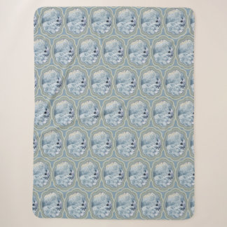 Couverture Sherpa Médaillon bleu de rêve