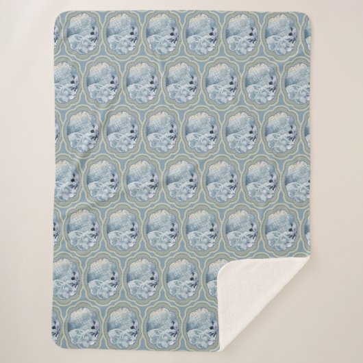Couverture Sherpa Médaillon bleu de rêve (Devant)