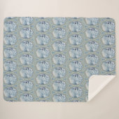 Couverture Sherpa Médaillon bleu de rêve (Devant (Horizontal))