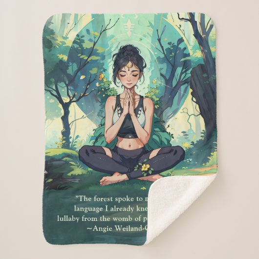 Couverture Sherpa Méditation du Yoga de Forêt Naturelle Reiki Master (Devant)