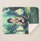 Couverture Sherpa Méditation du Yoga de Forêt Naturelle Reiki Master (Devant (Horizontal))