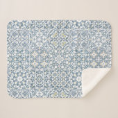 Couverture Sherpa Mediterranean Tiles, Moroccan, Majolica, Azulejo (Devant (Horizontal))