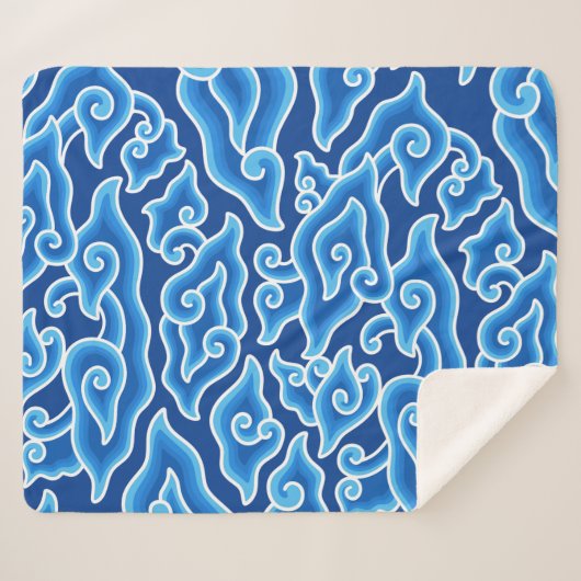 Couverture Sherpa Megamendung batik motif megamendung (Devant (Horizontal))