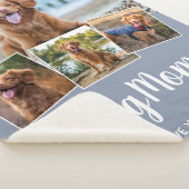 Couverture Sherpa Meilleur Chien Maman Grey 4 Photo Collage (3/4)