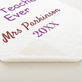 Couverture Sherpa Meilleur enseignant jamais ajouter nom date année  (3/4)