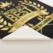 Couverture Sherpa Meilleur Frère du monde Gold et Black Modern (3/4)