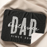 Couverture Sherpa Meilleur Papa depuis 20XX Moderne Simple Preppy<br><div class="desc">Ce design simple et moderne est composé de la typographie de san serif.</div>