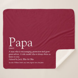Couverture Sherpa Meilleur Papa du Monde Définition Bourgogne