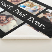 Couverture Sherpa Meilleur papa Ever 6 photo Collage en noir et blan (3/4)