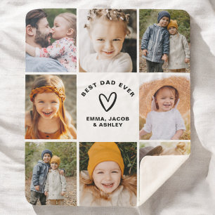 Couverture Sherpa Meilleur Papa Jamais Instagram Fête des pères Phot