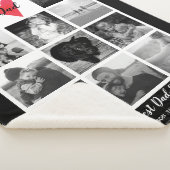 Couverture Sherpa Meilleur papa Jamais Photo Collage Fête des pères  (3/4)