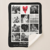 Couverture Sherpa Meilleur papa Jamais Photo Collage Fête des pères  (Devant)