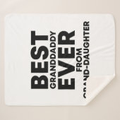 Couverture Sherpa Meilleur petit-papa jamais vu de petite-fille (Devant (Horizontal))